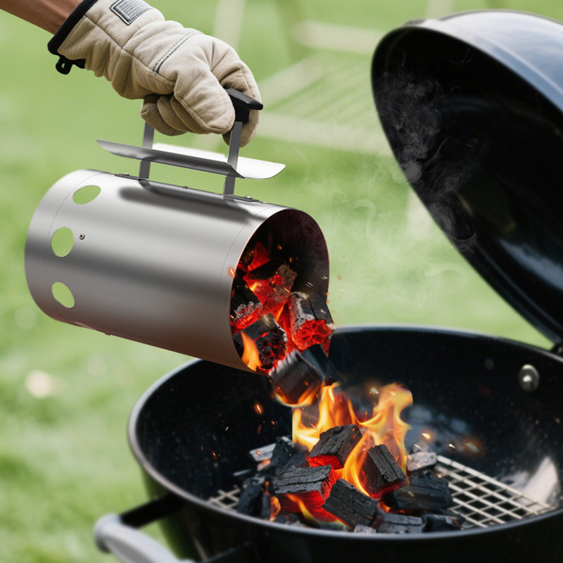 Barbacoa al aire libre al por mayor, barril de fuego de carbón de combustión, barril de carbón de encendido portátil, tablero galvanizado antioxidante transfronterizo, barril de carbón de combustión de carbón