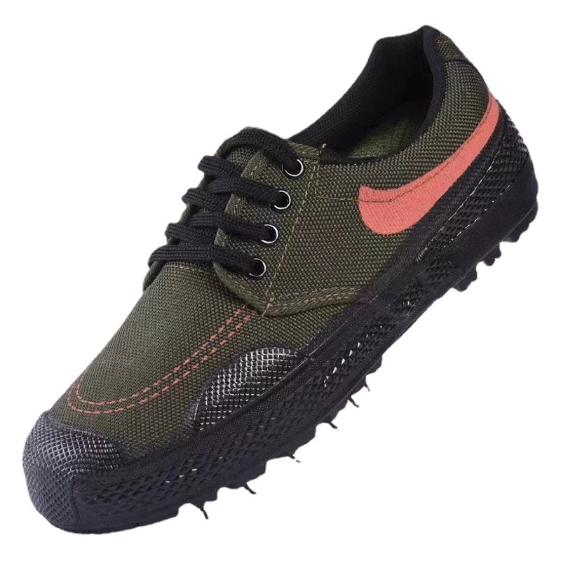 Рабочие ботинки Jiefang, защитные камуфляжные ботинки, желтые резиновые ботинки, высокие дышащие ботинки Jiefang для взрослых для строительных площадок, прочные для работы.