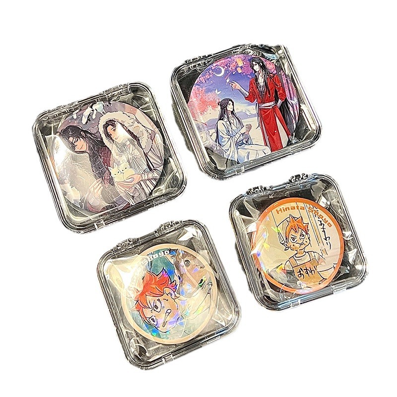 バー収納ケース透明アクリル周辺バッジ収納防塵シール角型保護ケース谷子展示棚
