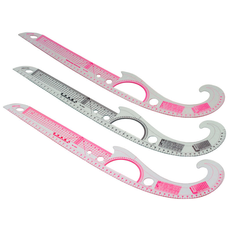 Regla de impresión de ropa regla de escala regla de curva regla de corte regla de arco Placa de dibujo haciendo regla de prueba cubierta