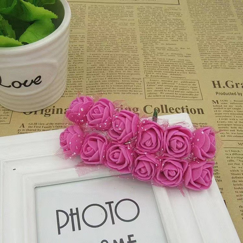 Suministro 2,5 cm PE flor caja de dulces con accesorios de hilo de espuma flor multicolor DIY Garland material flor Accesorios