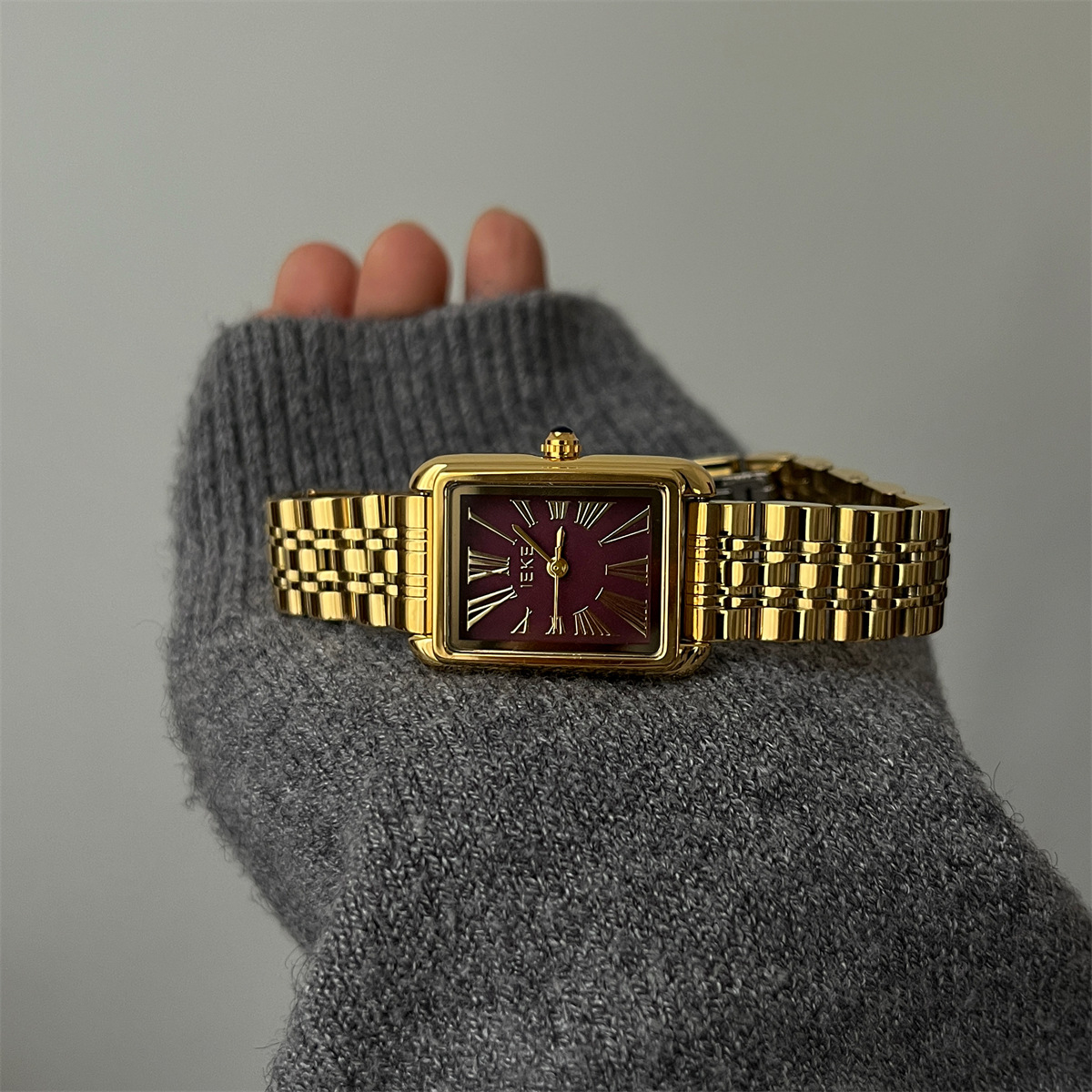 Casual Luxurious Square Mens Pearl Necklace Quartz Watch display picture 9