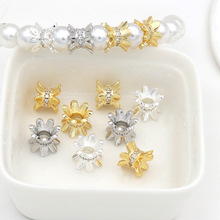 14K����ɫ ΢��ʯ���и����Ʒ��� diy��朴����������C27