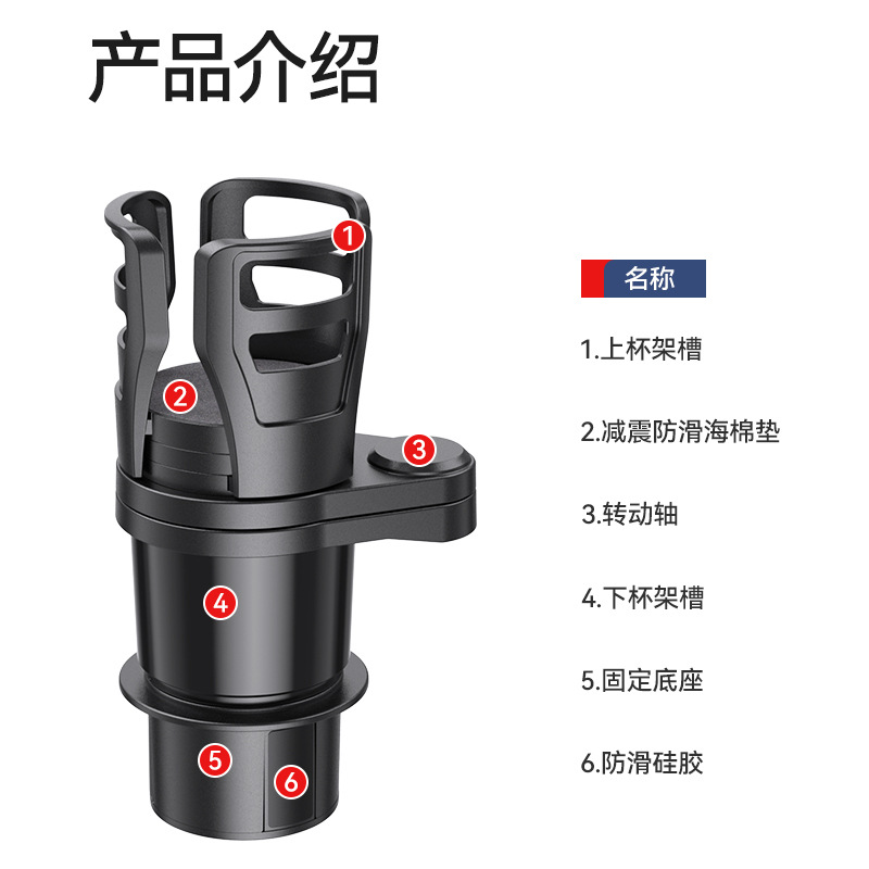 Shunwei Car Water Cup Holder Extender Car Cup Holder Limiter Car Storage Rack Car Multi-Functional Drink Holder