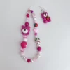 4 Hanging Strawberry Bear Pendants