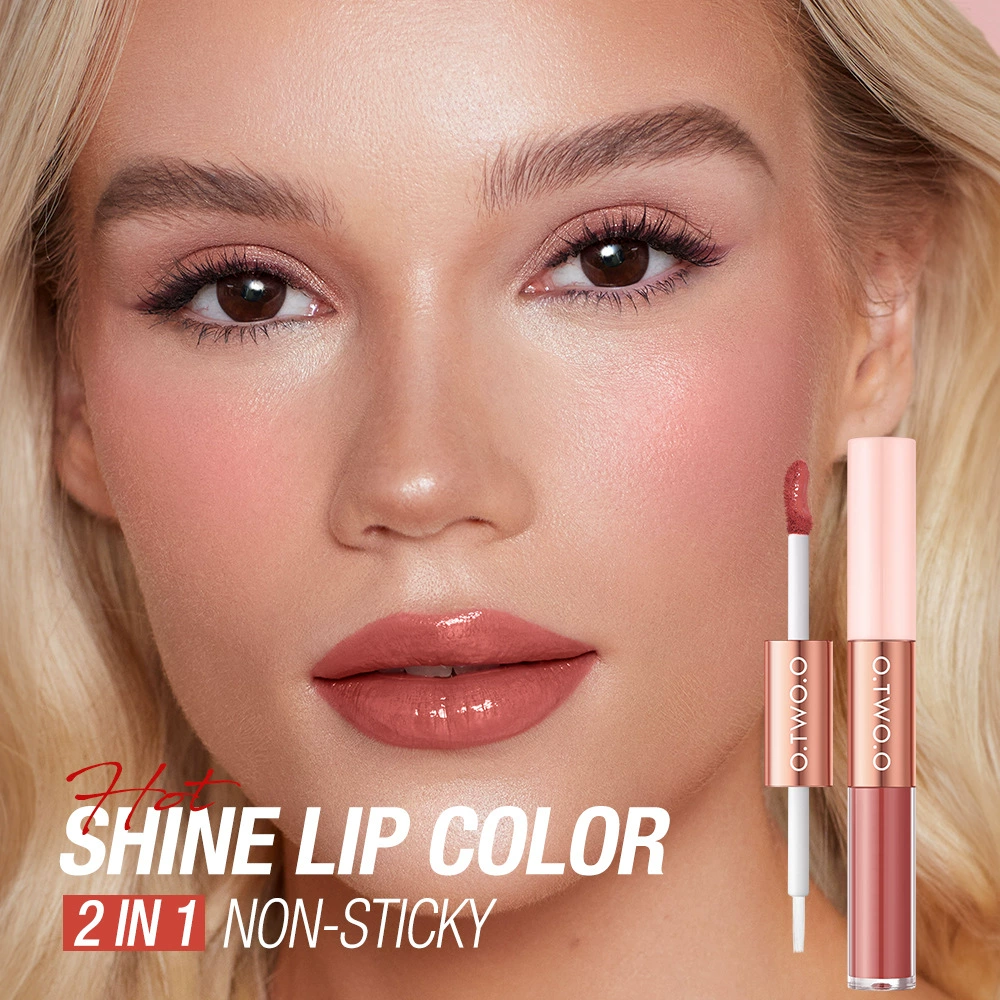 O.TWO.O Двухголовка помада SC065 Velvet Mist Matte 2-в-1 помада-блеск