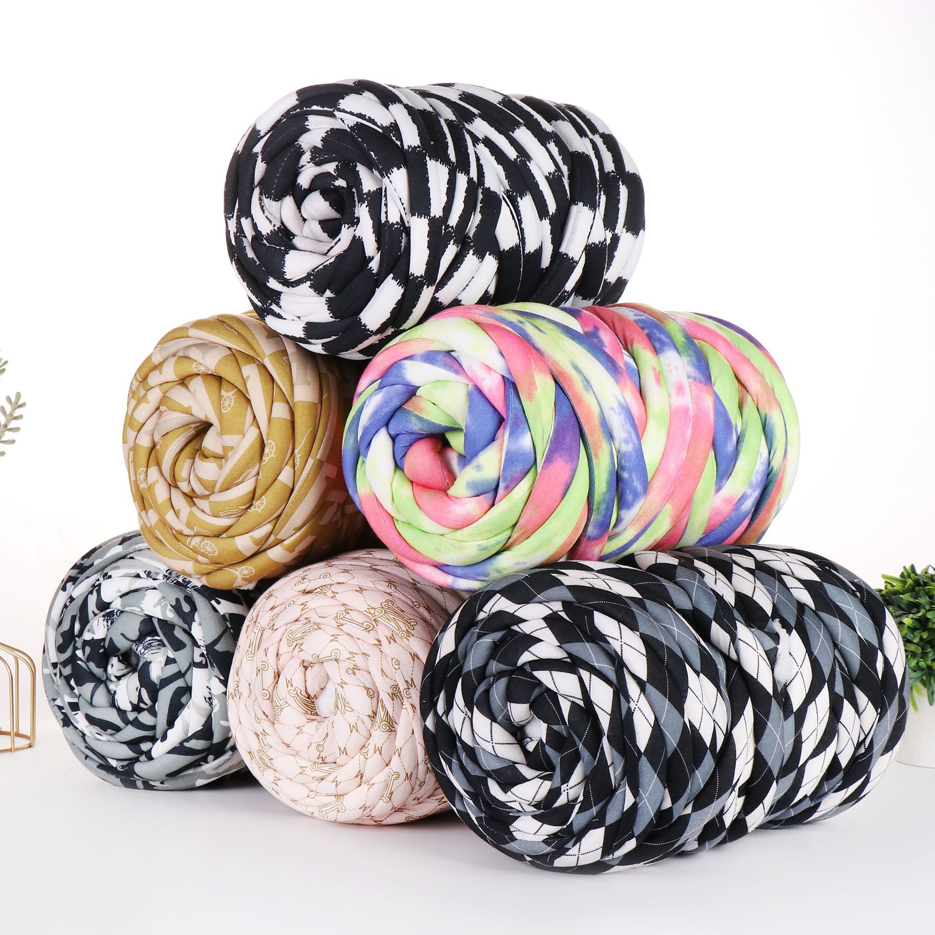 现货彩色灌芯棉超柔水晶灌心棉手工编织毯子线粗毛线超粗灌心棉