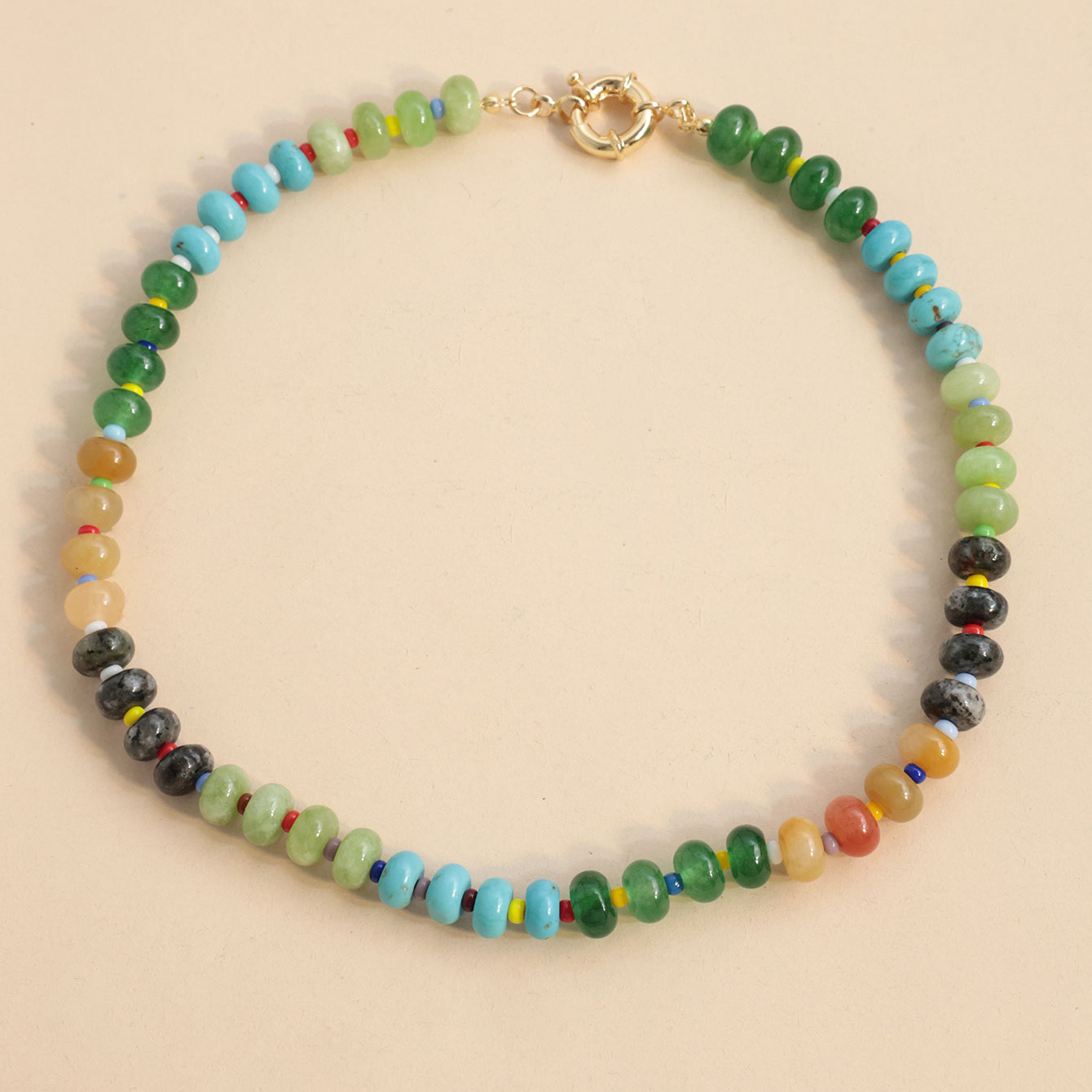 20g Weight Natural Stone, Agate Inlay Material Bracelets, Necklace Classification Casual Occasion Alloy, Agate Material Color Block, Candy Pattern Unisex Gender Vacation Style Color Block Candy Bracelets Necklace Alloy Agate Natural Stone Agate Unisex Vacation Bracelets Necklace 7
