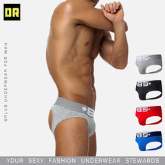Men's Sexy Cotton Low-Waist Briefs with Mesh for Wholesale - One Piece Drop Shipping - Model BS103