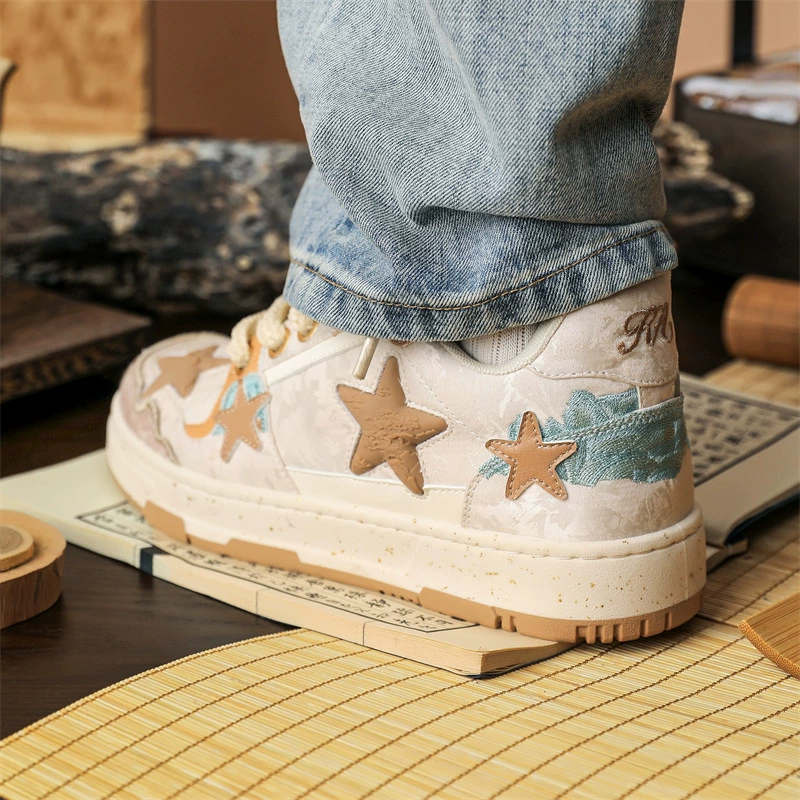 Пара кроссовок 2024 Молодежная повседневная дикая осень новый Цинмин Шанхетту нишевые звезды кроссовки мужская обувь