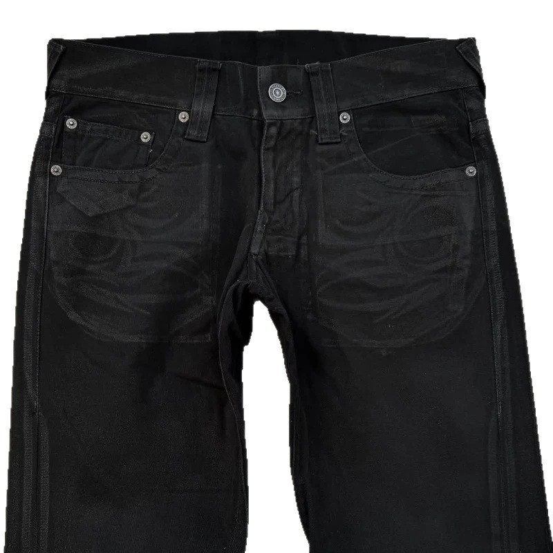 Europa y Estados Unidos transfronterizos retro punk estilo americano estilo de moda de la calle alta bordado personalidad de tendencia jeans casual pantalones de piernas largas