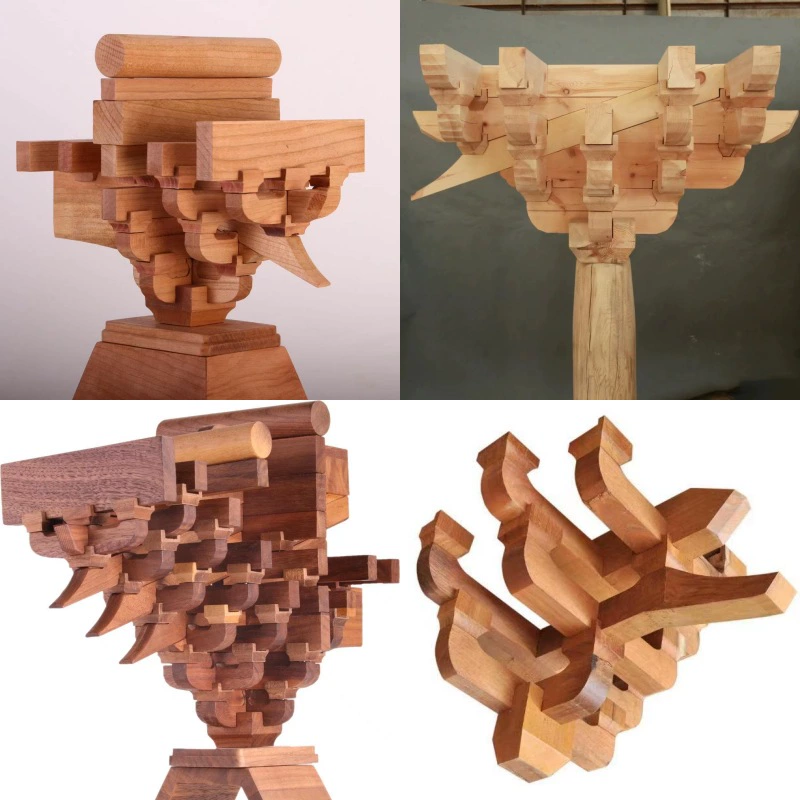 Украшение ковшовая арка в китайском стиле ковшовая Арка из цельного дерева резьба под старину ретро из массива дерева семиступенчатая плоская угловая Арка красочная ковшовая арка