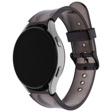 适用于三星 samsung watch 4 手表弧度衔接连接透明冰川硅胶表带
