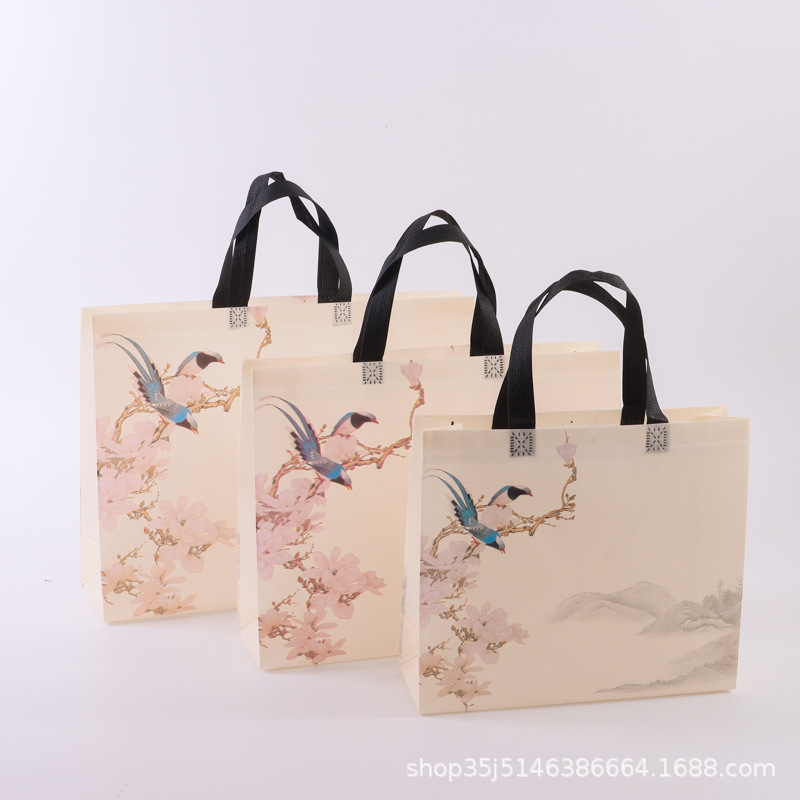 Bolso no tejido recubierto en stock impreso LOGO bolsa de ropa de moda embalaje de regalo bolsa de Banco de costura impresa