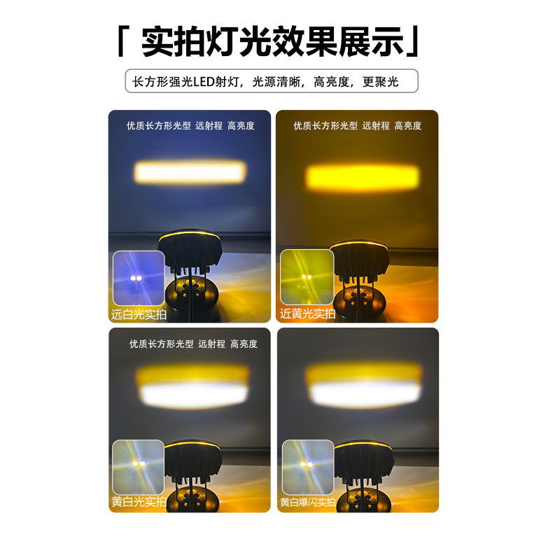 Foco LED para Motocicleta Nanteng, Luz Alta y Baja, Luz Antiniebla, Faro Delantero Modificado Externo de Doble Color