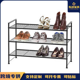 现代简易收纳架家用卧室宿舍简约鞋架跨境多层铁艺鞋架入门鞋拖鞋