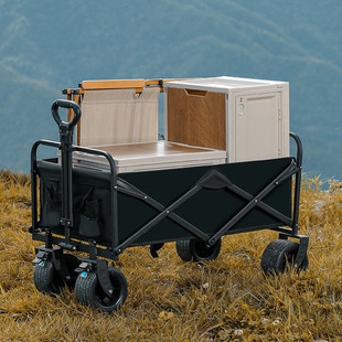 M6X Outdoor Camping Cart Portable Folding Mobile Stall Special Vehicle Children's Reclining Large Camping Cart