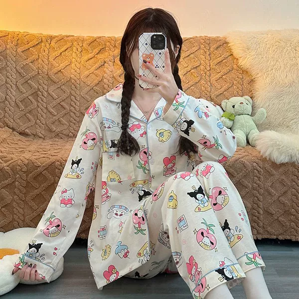 CM-87 double-length small cartoon cardigan