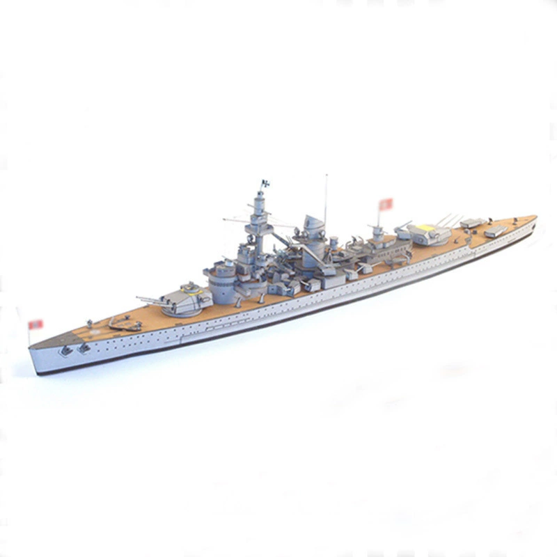 Печатная модель ГЕРМАНИЯ Рузов Брандплан Battleship Модель 1: 400 handmade DIY