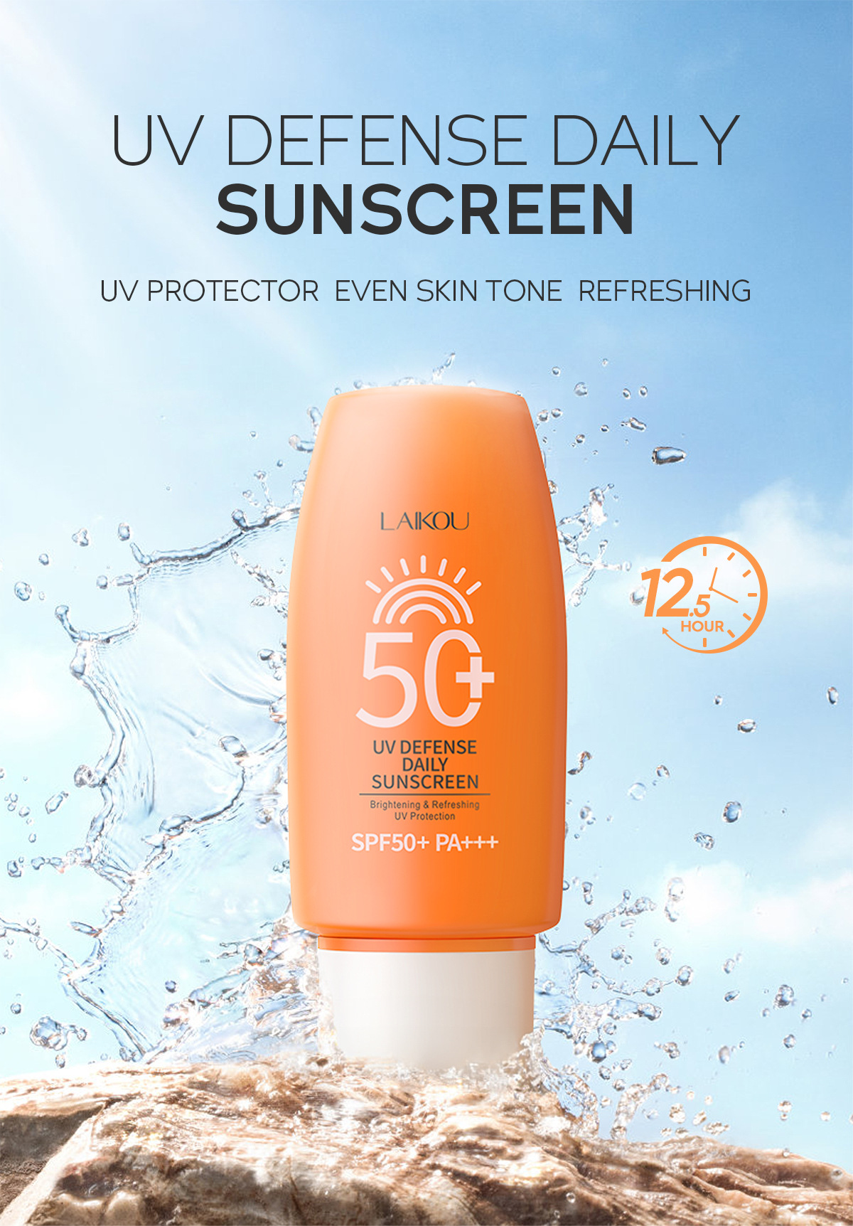 Summer cross-border LAIKOU sunscreen50g Student facial Isolation Waterproof and Refreshing New Upgrade undefined