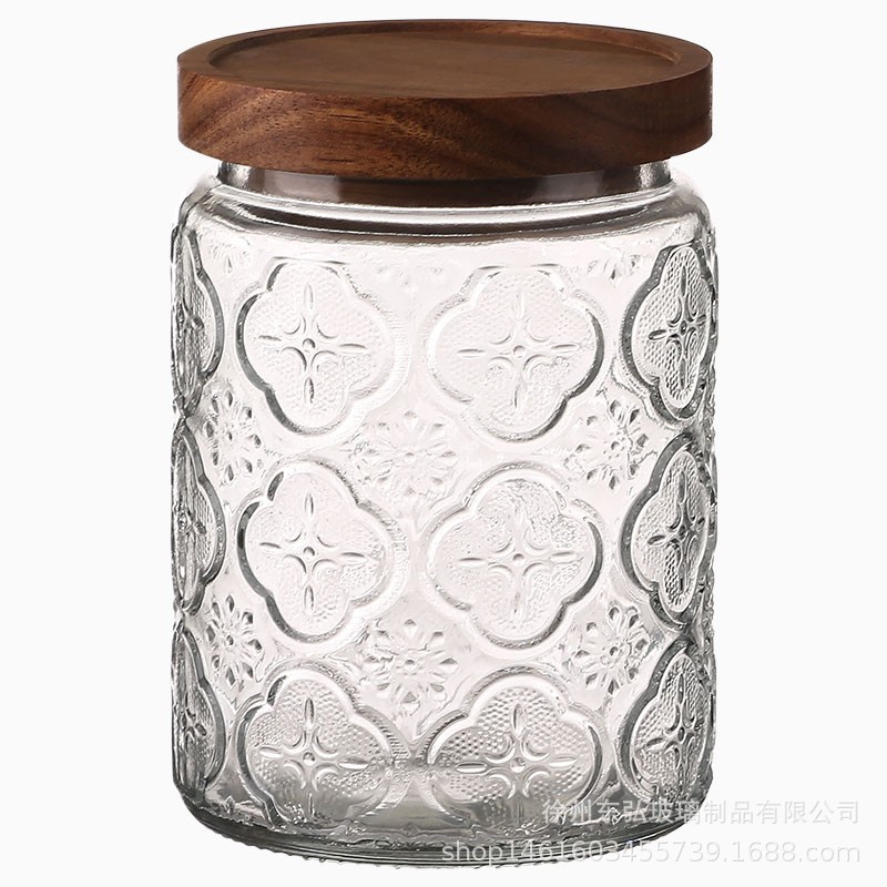 Frasco de almacenamiento retro apto para alimentos, frasco de almacenamiento para granos de café y zumos, frasco sellado, frasco de vidrio para té, transparente