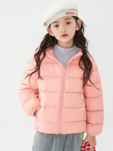 儿童轻薄羽绒服男秋冬装新款女童保暖轻便上衣小学生连帽外套批发