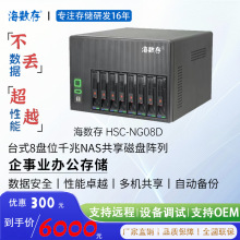 台式8盘位千兆企事业磁盘阵列，共享网络存储服务器，HSC-NG08D