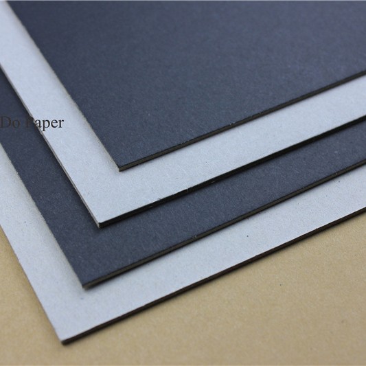 复合黑纸板 灰底黑面实心硬纸板