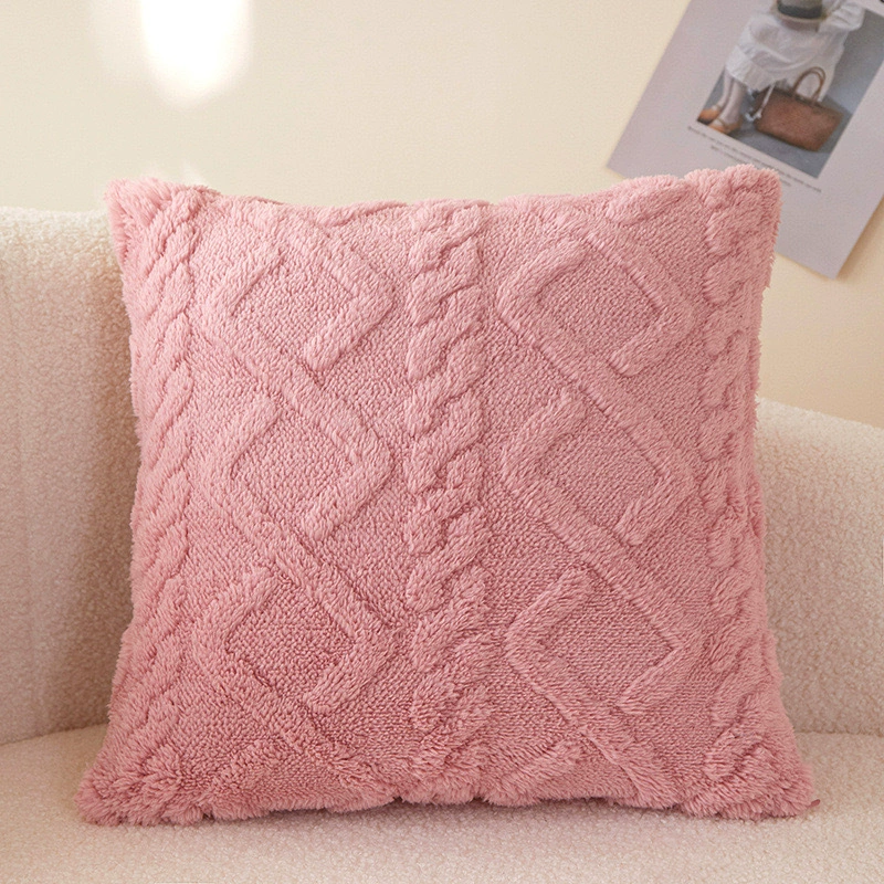 Modern and minimalistic plush double-sided pillow, pillowcase for bed, sofa