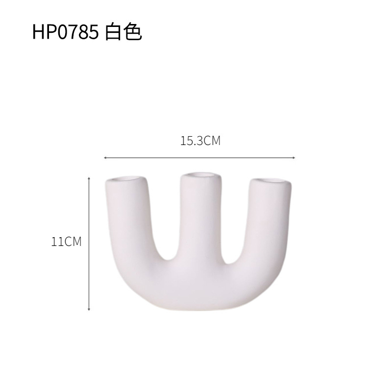 INS Negro Nórdico moderno estilo geométrico arte cerámica candelabro decoración vino estantería decoración suave Decoración