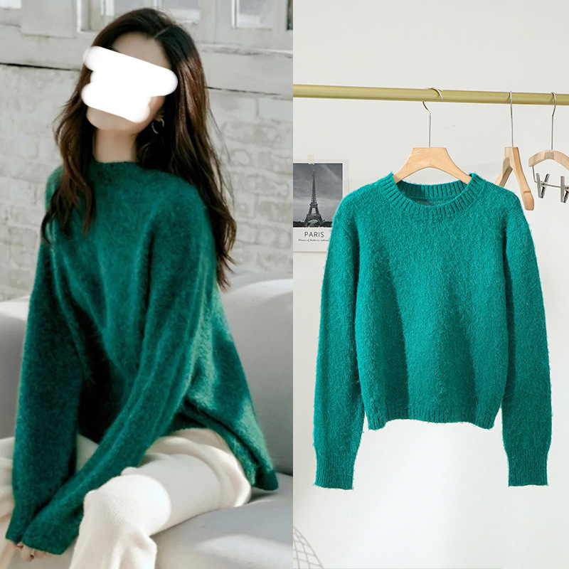 Green knitted autumn thermal underwear