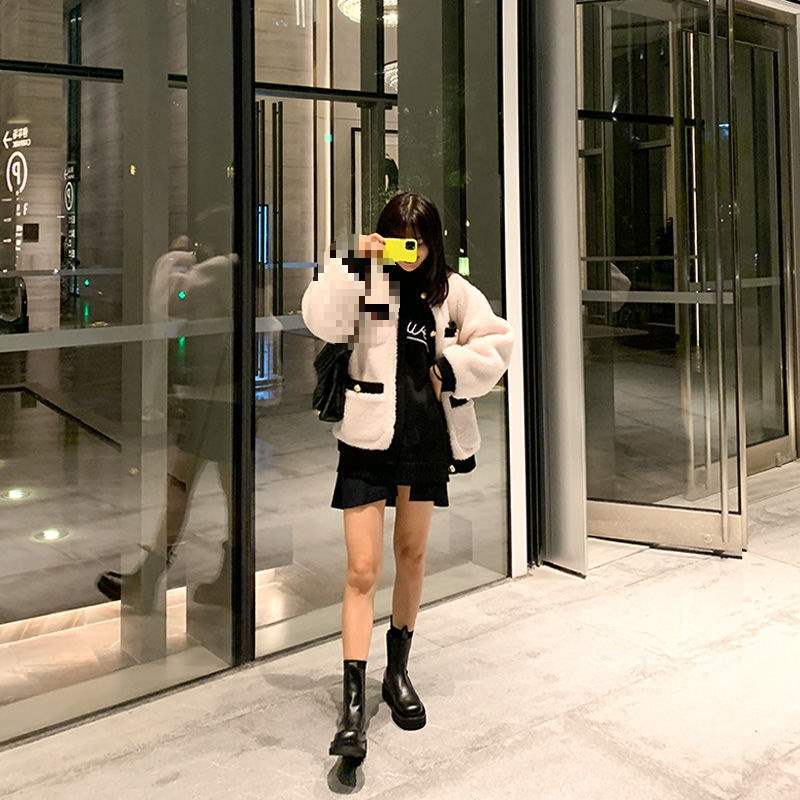 切尔西短靴2025春秋新款中筒厚底烟筒靴大码414243马丁靴女冬加绒|undefined