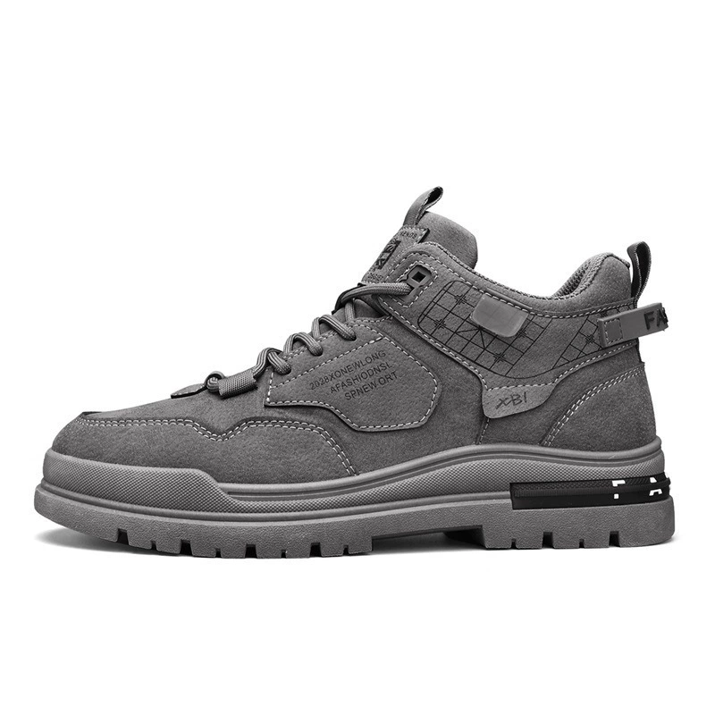Martens, men's high fleece winter shoes, footwear for leisure, autumn