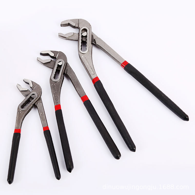 批发沾塑柄水泵钳 8寸10寸12寸活动水管钳 水暖管道五金工具