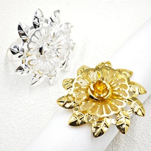 Cross-Border Hot Selling New Spiral Flower Napkin Ring Napkin Buckle Manufacturer Wholesale
