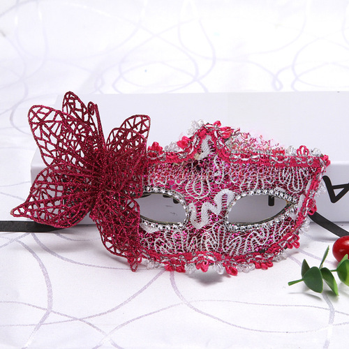 Dragon Patterned Leather Bag with Lace and Butterfly Princess Mask for Cosplay Party Masks, Performance Props, Wholesale 