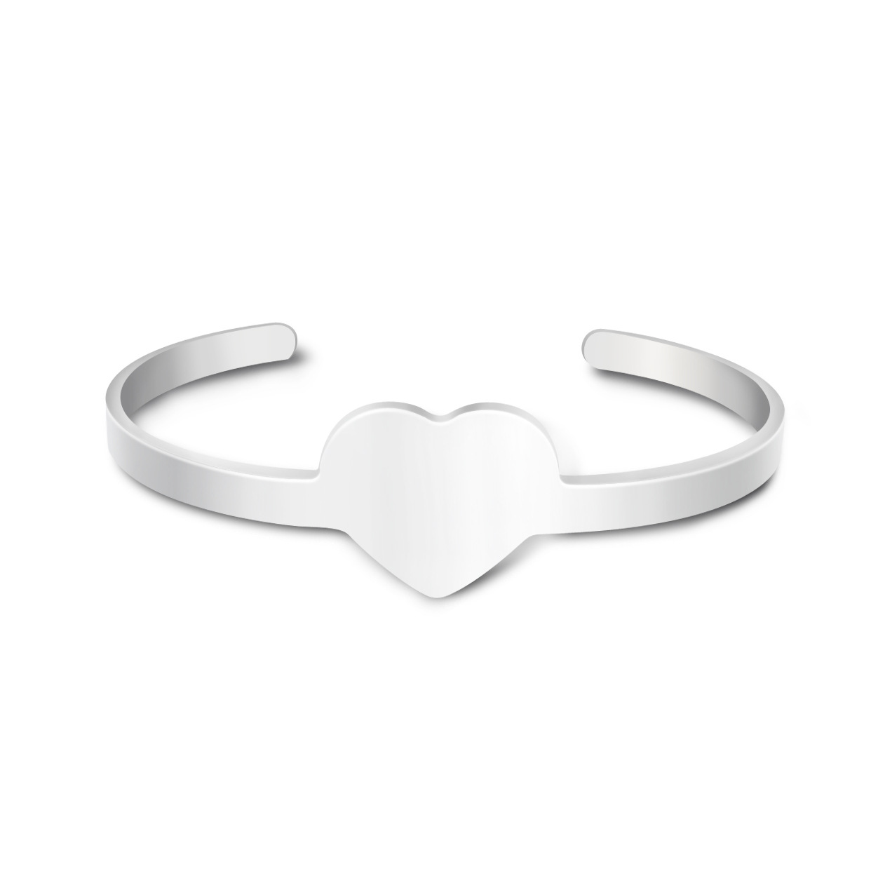 Plating Design Basic Classic Style Customization Laser Engraving Solid Color 201 Stainless Steel Cuff Bracelets In Bulk