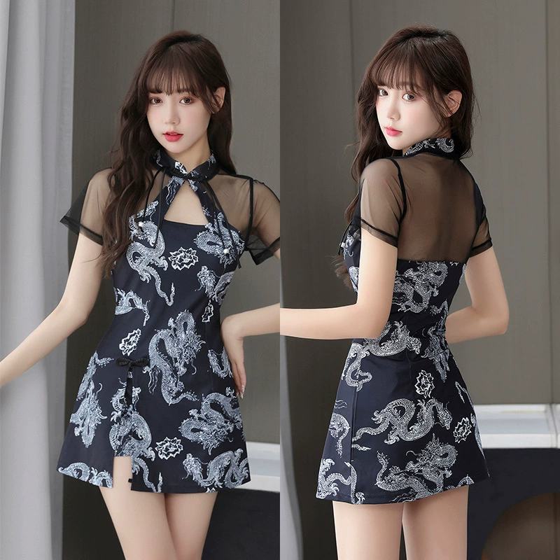 Новое летнее улучшенное платье Cheongsam, сексуальное кружевное платье для ванны для ног, сауны, массажа, модный костюм 797