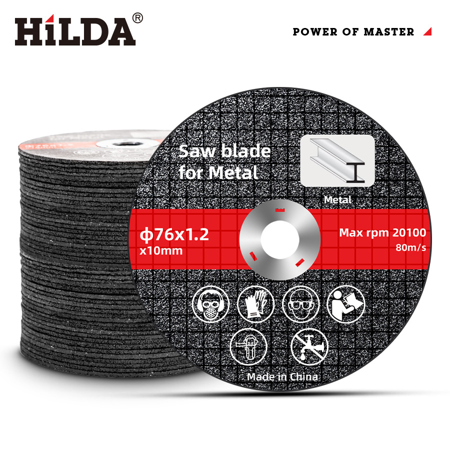 Disco de corte HILDA/Hilda de 3 pulgadas, disco de esmerilado de 75, accesorio para amoladora angular eléctrica de litio, disco de corte de doble malla de 3 pulgadas