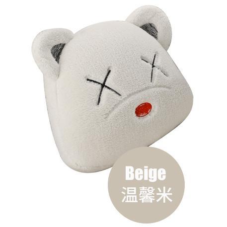 Bear Corn Velvet: Aika Wool pad - winter-lambswool-trendy-cool-bear-lumbar-support-one-warm-white
