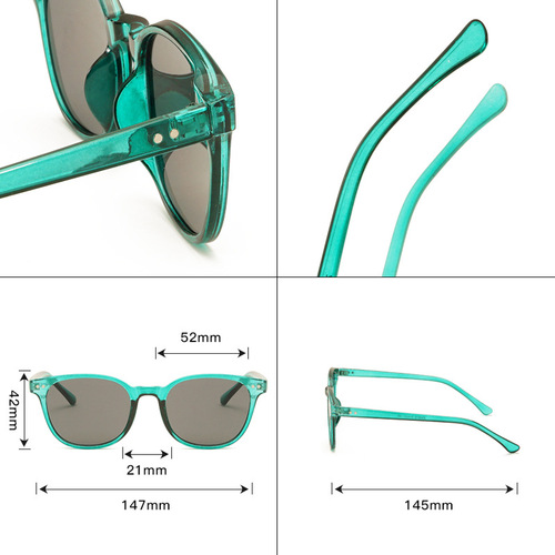 New European and American cross-border sun visors, fashion star style ins sunglasses for men and women, street photography, rice nail small frame sunglasses