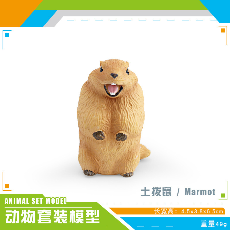 Transfronterizos mini simulación perro de madera panda cerdo conejo blanco serpiente blanca hámster nutria foca animal adornos modelo juguete