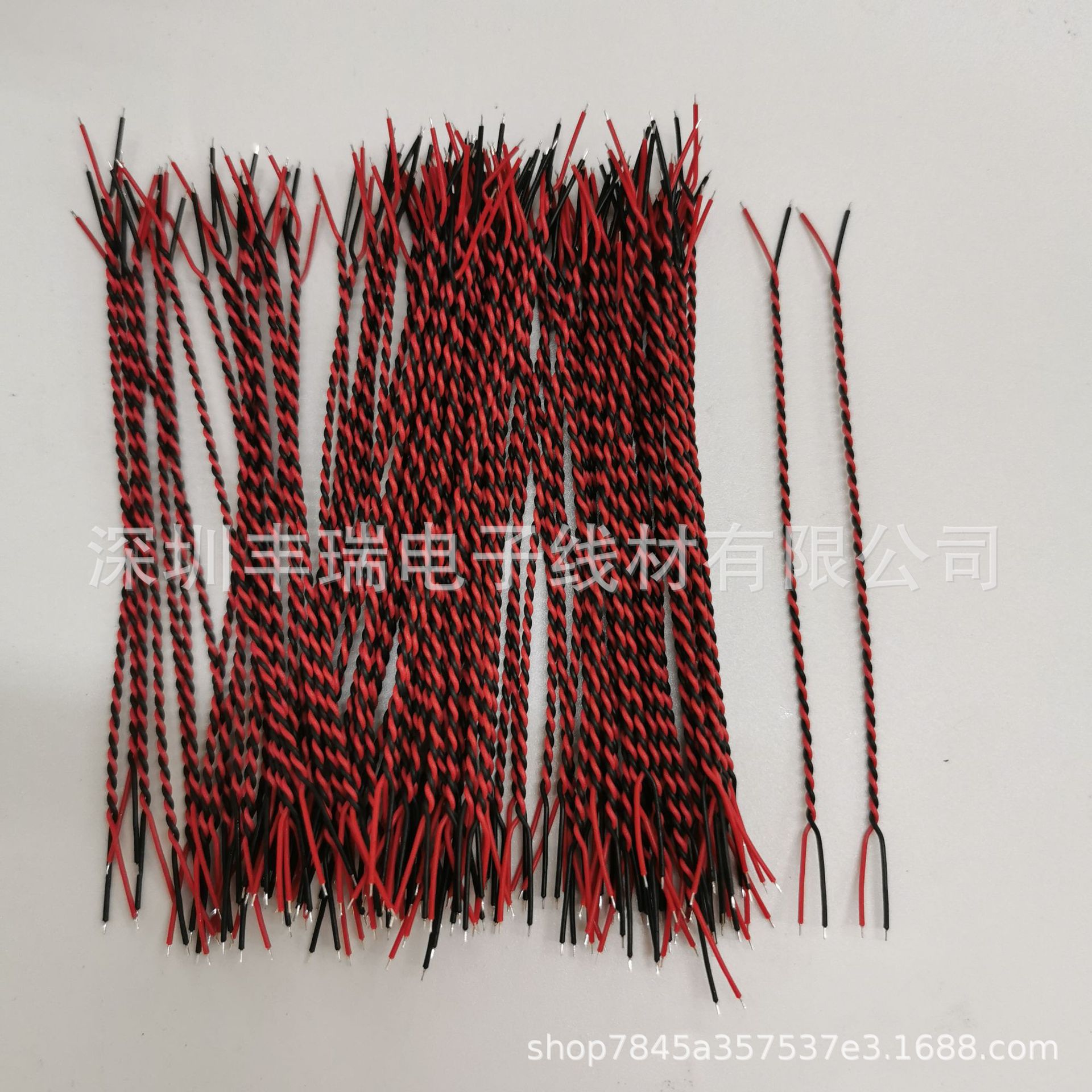 0.38外径高温电子导线耳机连接线蓝牙耳机线红黑绞线麻花线