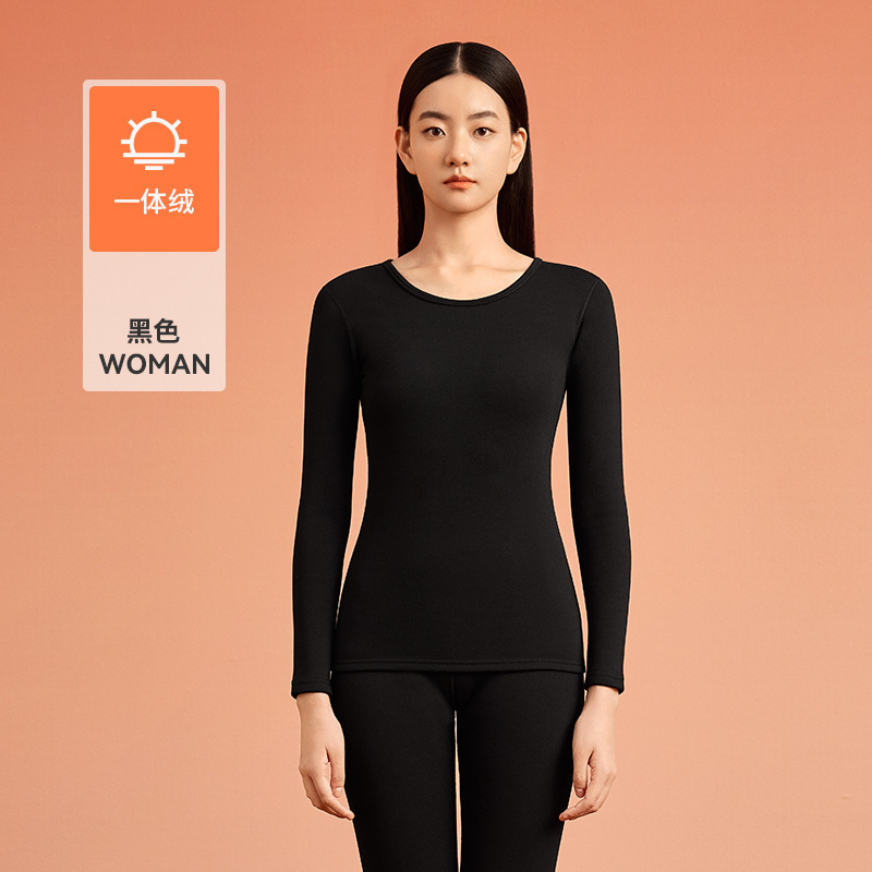 7A抑菌保暖内衣女士加厚加绒冬季男士羊羔绒防寒情侣秋衣秋裤套装|undefined