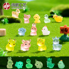 微景观创意可爱发夜光十二生肖蛇年公仔装饰品配件车载桌面小摆件