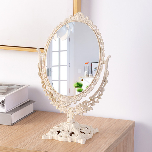Mirror makeup mirror makeup student internet celebrity desktop princess girl size mirror high definition dormitory European style mirror