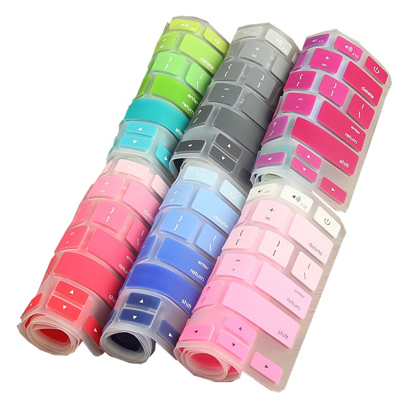 Aplicable a la película protectora MacBook Apple 15 gradiente deslumbrante Arco Iris 13pro película de teclado de Apple cubierta de polvo de aire