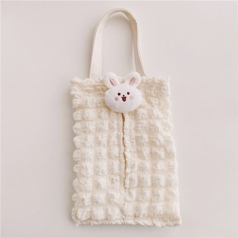 Korean-style cute bear tissue box cover for car seat backs, suitable for babies and children