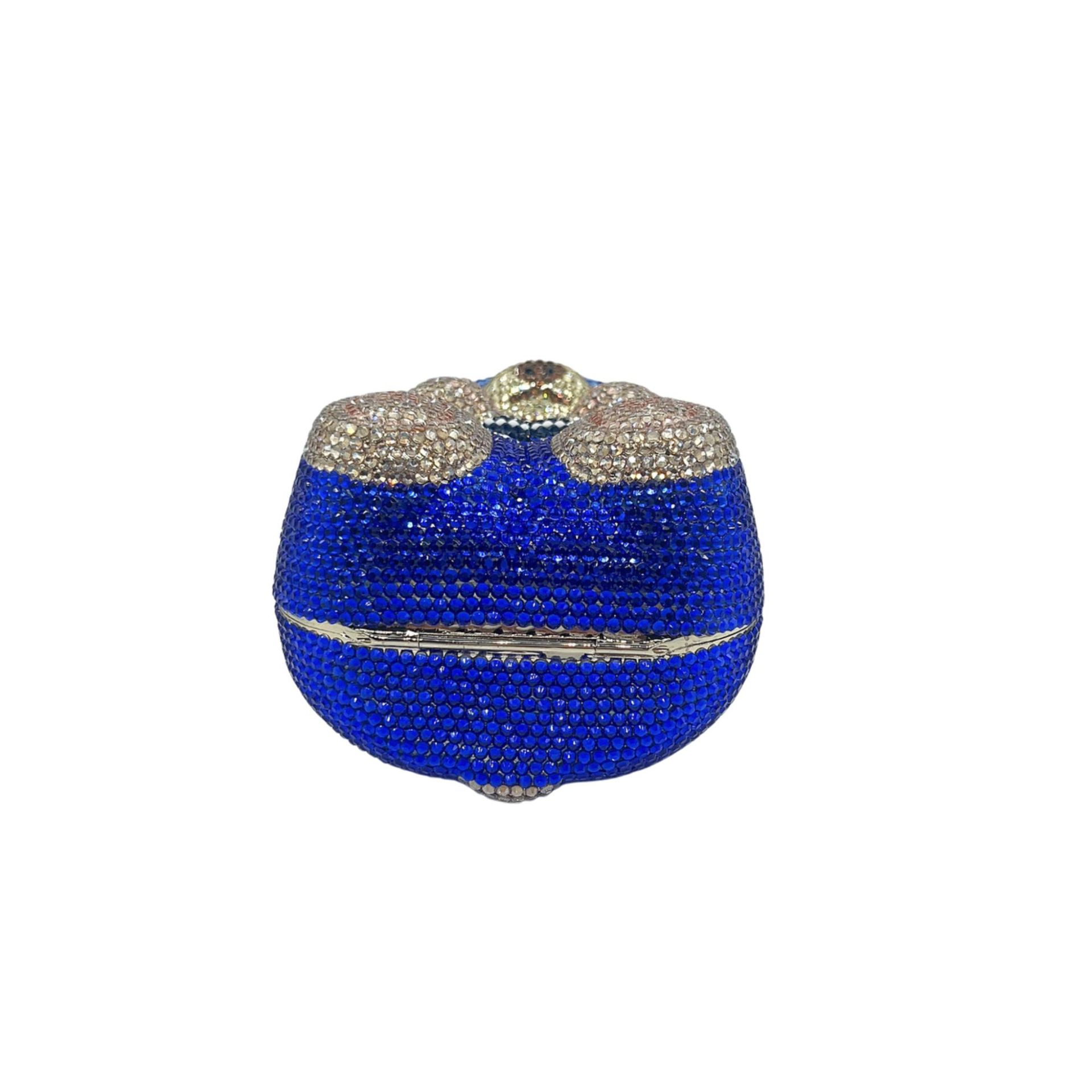 Túi clutch dạ tiệc nữ đính kim cương gấu nhỏ, thắt nơ lụa đỏ sang trọng — Khăn lụa đỏ gấu nhỏ, Cá tính đặt làm chi tiết 2