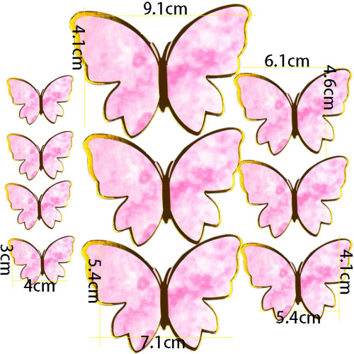 Iron butterfly birthday cake decoration plug-in holiday plug-in ins style baking decoration flag combination set